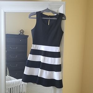 Black and White Skater Dress